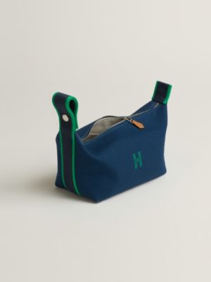 バス用ポーチ 《ブリッド・ア・ブラック》 PM - ブルー | Hermès